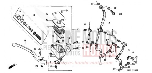 MAITRE-CYLINDRE FREIN AV. GL1500CW de 1998